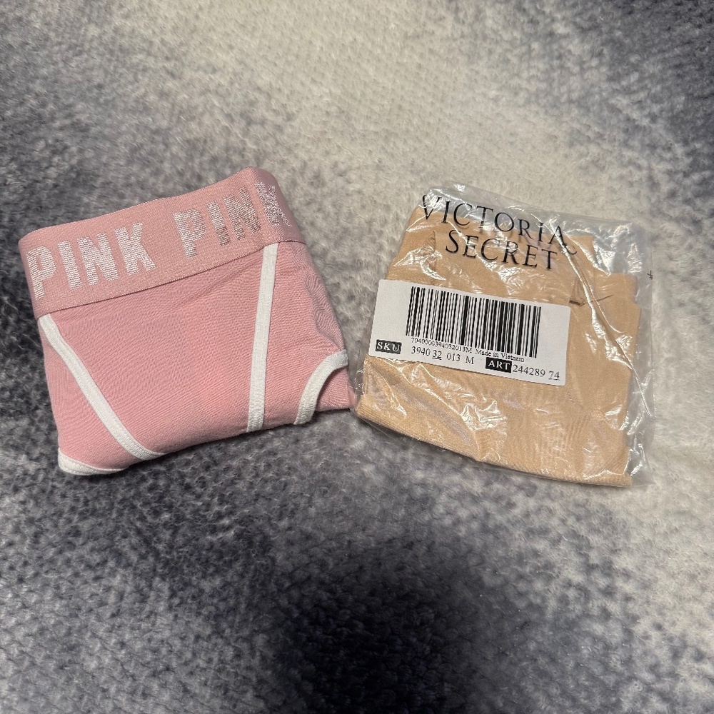 Victoria Secret Pink Panties Size M Two Pair Bundle New